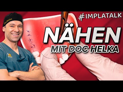 The most important suturing techniques in oral surgery and implantology demonstrated on a model.