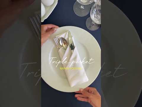 ✨triple pocket napkin fold ✨