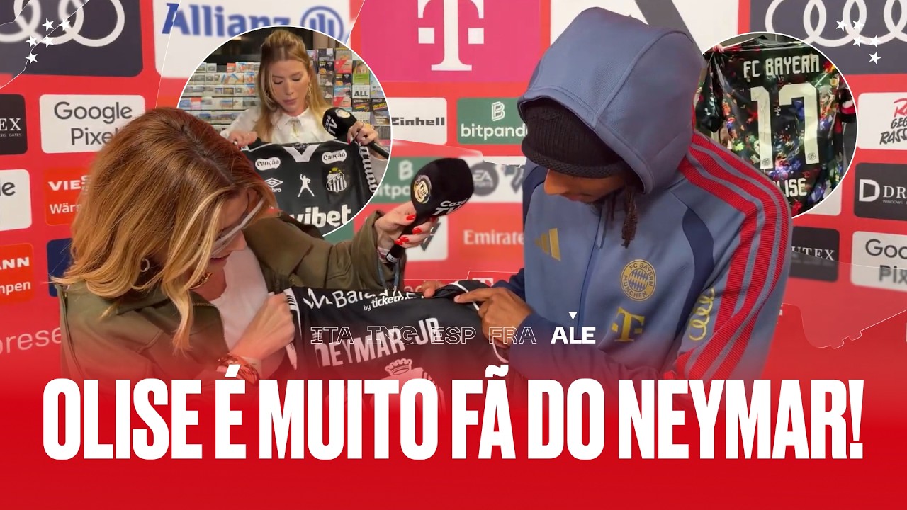 A REAÇÃO DE OLISE AO RECEBER A CAMISA DE NEYMAR VAI TE SURPREENDER!
