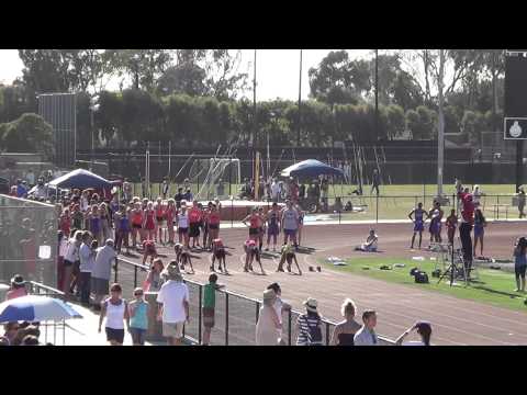 K deRamos & S LaCarraPlatt - JVG 100m at Sunset Prelims 5-2-14