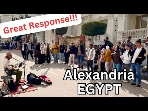 Great Response to Blues Busker in Egypt - ‘C C Rider’ LANDSCAPE FORMAT