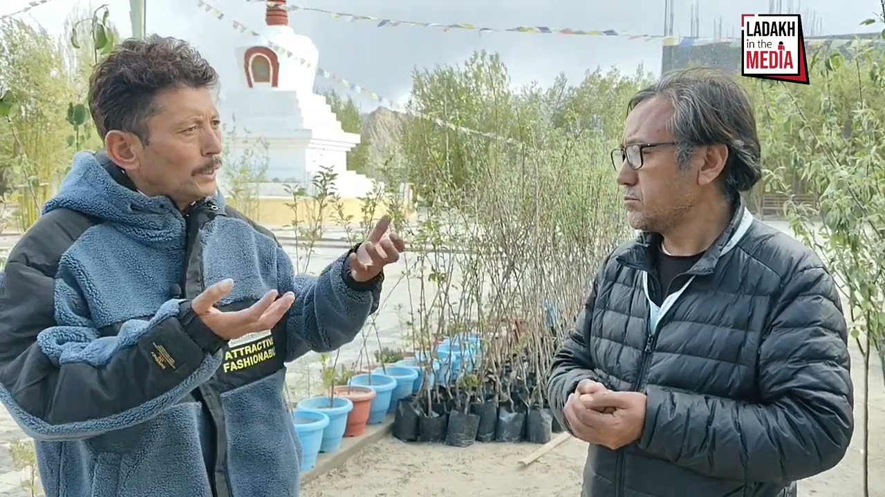 Discussing Fruit Tree Nursery Plantation with Stanzin Thangjuk