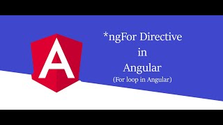 Download the video "ngFor directive in Angular , For loop in Angular, Angular Tutorial #4"