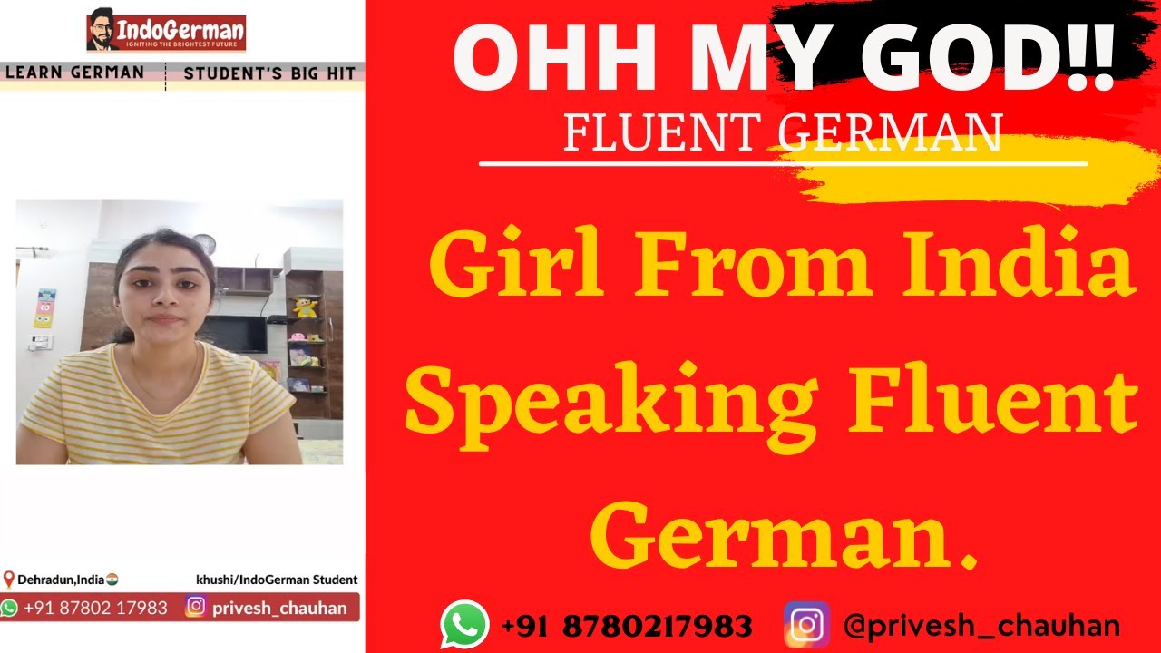 Girl From India Speaking German| Privesh A. Chauhan