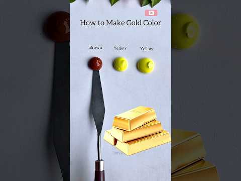 How To Make GOLD 😲🎨 #asmr #colormixing #paintmixing