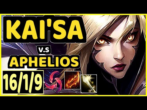 GHOST (KAI'SA) vs APHELIOS - 16/1/9 KDA BOTTOM ADC CHALLENGER GAMEPLAY - KR