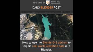 Real World Elevation with the free BlenderGIS Add-on!