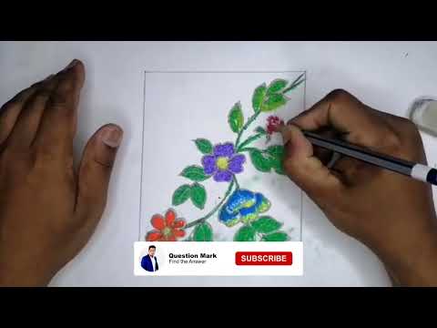 How to Draw and Color Flowers with Leaves step by step