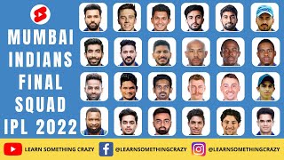 Mumbai Indians Team 2022 IPL Players List | MI Full IPL Squad 2022 | MI IPL 2022 Final Team