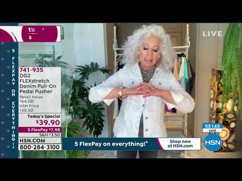 DG2 by Diane Gilman FLEXstretch Denim PullOn Pedal Pusher