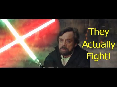 Star Wars - Luke vs Kylo but They Actually Fight and Luke has a Green Saber