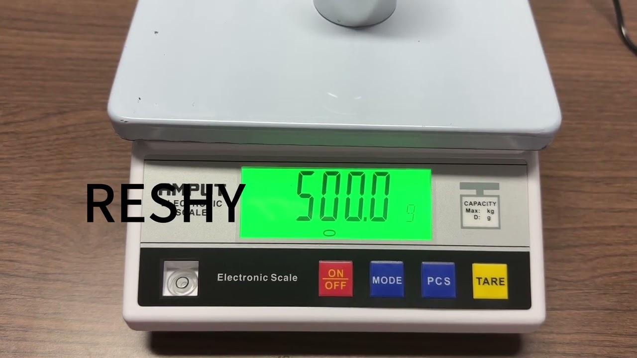 RESHY Test Scale Accuracy with Calibration Weights