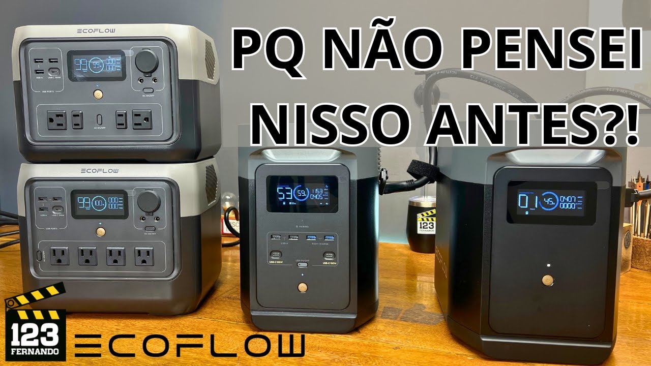 APRENDI MAIS UMA LIÇÃO COM O USO DO SISTEMA BATERIA SOLAR ECOFLOW DELTA 2, RIVER 2 PRO E RIVER 2 MAX