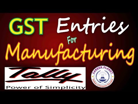 Tally ERP 9 GST Entries for Manufacture Production Raw Material Consuming in Tally Part 9 Hindi