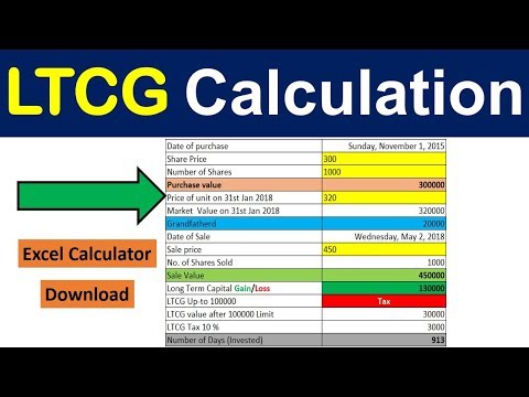 Long term Capital Gain Tax on Share and Mutual fund | Excel Calculation to Find LTCG of Mutual fund Video