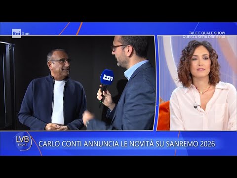 Al Tg1, Carlo Conti annuncia le novità Sanremo 2026 - La volta buona 17/10/2025