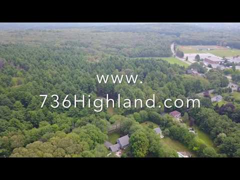 Great aerial views of 736 Highland St. Holliston