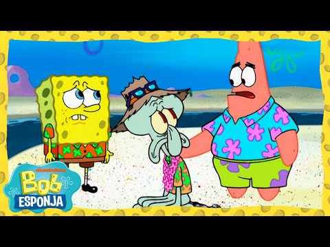 Bob Esponja | O paraíso do Lula Molusco acaba ARRUINADO?! | Bob Esponja em Português