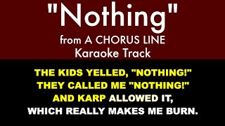 &quot;Nothing&quot; from A Chorus Line - Karaoke Track with Lyrics on Screen