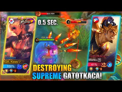 INHUMAN HANDSPEED GUSION DESTROYED TOP SUPREME GATOTCAKA!!  20/4/3 GUSION GAMEPLAY | Ken MLBB