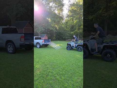 This Tri-fold ramp is much safer than 2 stand-alone ramps.