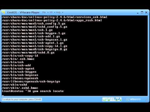 Instalación del comando "locate" en linux CentOS