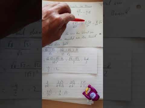 Wurzeln im Nenner beseitigen (Nenner rational machen) I