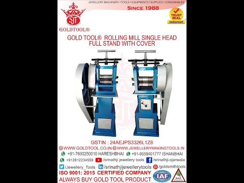 Gold Tool Jewellery Rolling Machine Single Head With Stand Motor Rolling Mill Machine