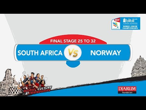 BLIBLI.COM WJC 2017 | FINAL STAGE 25 To 32 | SOUTH AFRICA vs NORWAY | WS