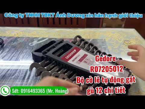  Bộ cờ l&ecirc; tự động gật g&ugrave; 12 chi tiết Gedore code R07205012