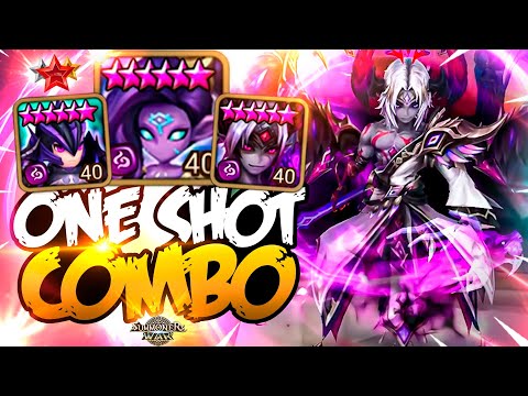 Dark ONE SHOT COMBO with Beelzebub and Ragdoll - Summoners War