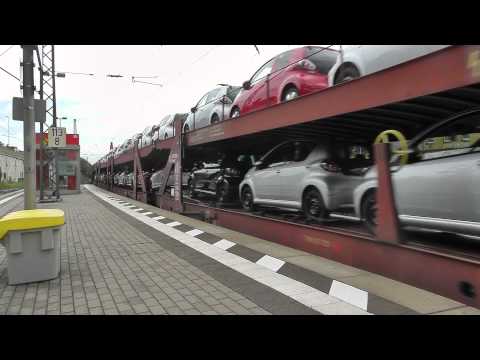 BR 155 with freight train in a Toyota car Brackwede BF