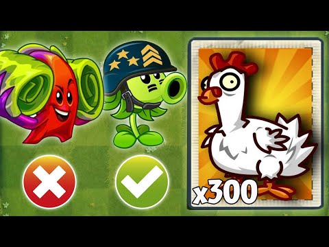 PvZ 2 Battlez - All NEW Premium Plants POWER UP Vs 300 Chicken Zombie