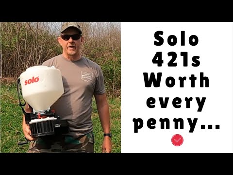 #137 Review: Solo 421S Portable Chest Mount Hand Spreader and Overseeding My Clover Plot 🍀