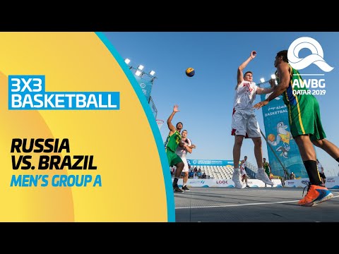3x3 Basketball - Russia vs Brazil | Men's Group A Match | ANOC World Beach Games Qatar 2019 | Full