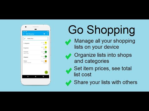 Go Shopping: list organizer Video