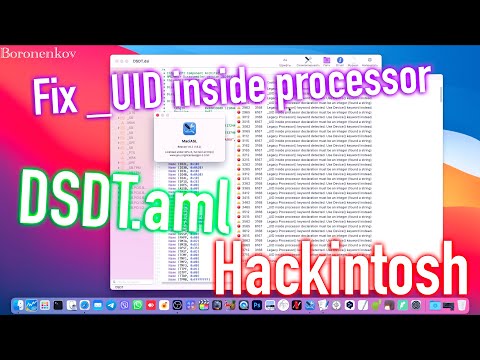 FIX ERRORS _UID INSIDE PROCESSOR IN DSDT.AML! HACKINTOSH