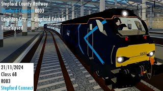 Roblox SCR: R003 (Leighton City to Stepford Central) with Class 68!