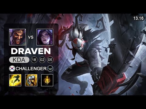 Draven vs Kai'Sa ADC - KR Challenger - Patch 13.16 Season 13