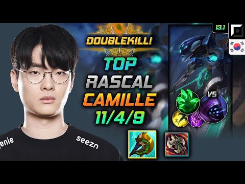 Rascal Top Camille Build Divine Sunderer Grasp of the Undying - Camille Top vs Jax - LOL KR 13.1