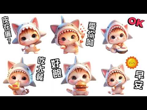 貼圖 可愛鯊魚貓 video thumbnail