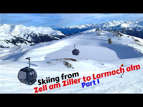 Skiing from Zell am Ziller to Larmach alm - part 1