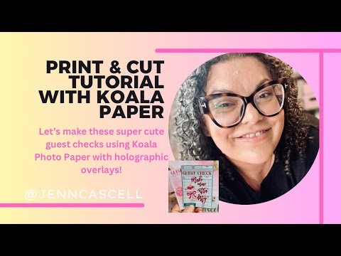 Print & Cut Tutorial DIY Guest Checks with Koala Paper