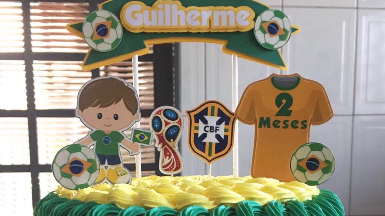 Bolo mêsversário - copa do mundo