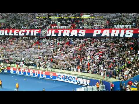 PSG / Juventus 06.09.2022 : 2-1 (C1 J1) 6/6 : Virage Auteuil écharpes tendues