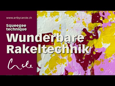 Einfache Rakeltechnik mit Acryl (aus alt mach neu) | Simple squeegee technique with acrylic