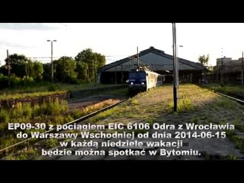 EP09-030 z pociągiem EIC 6106 Odra z Wrocławia do Warszawy Wschodniej w Bytomiu