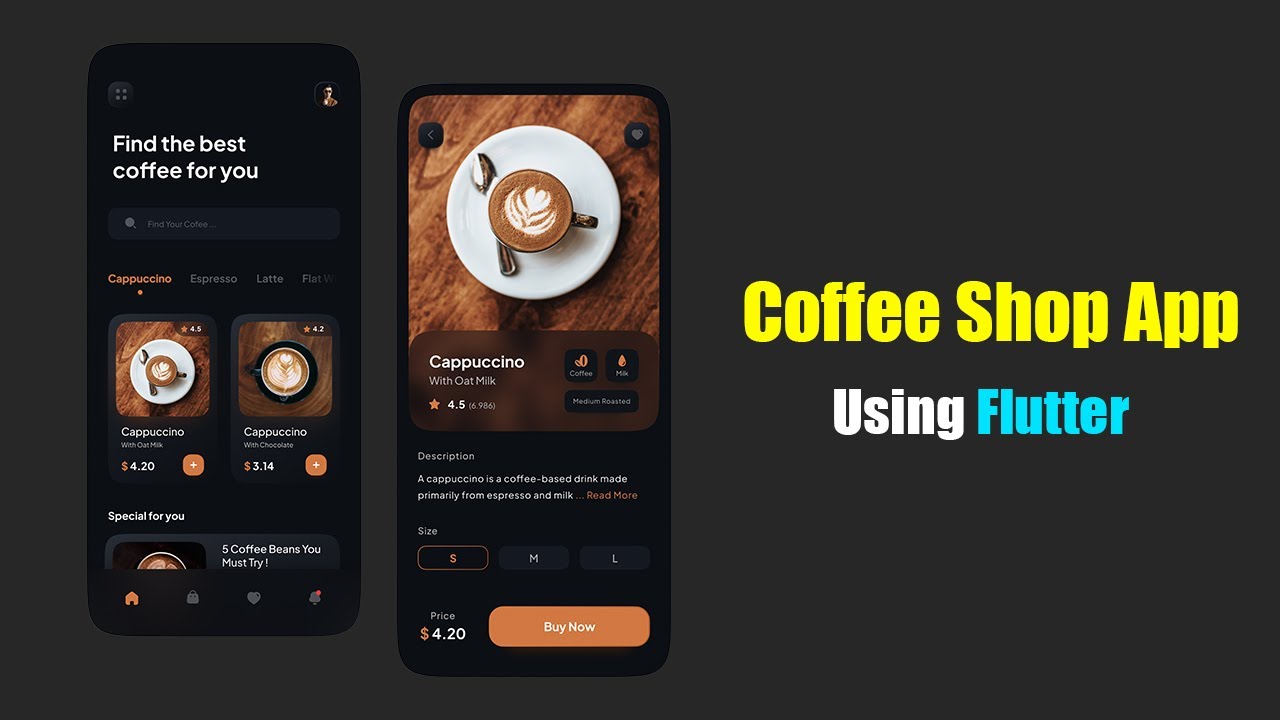 The Ultimate Guide to Coffee Shop App UI Using Flutter | Flutter Complete Course | Big Brains