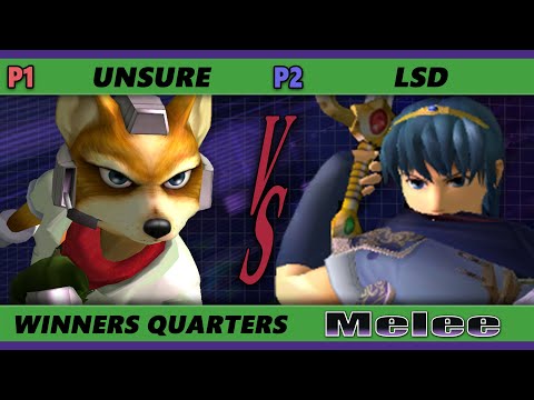 S@X 387 Online Winners Quarters - Unsure (Fox) Vs. LSD (Marth) Smash Melee - SSBM