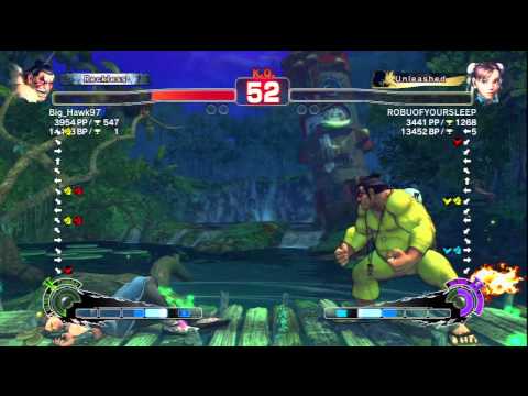 Big_Hawk97 (E.Honda) Vs ROBUOFYOURSLEEP (Chun Li) SSF4 AE Ranked Matches - PSN